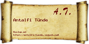 Antalfi Tünde névjegykártya